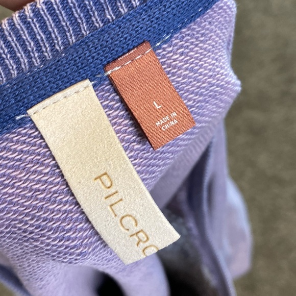 Anthropologie Pilcro Anabel Purple Acid Wash Textured Sweater L - Picture 5 of 11